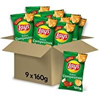 Lays Patatas fritas sabor campesinas - Paquete de 9 x 160 gr - Total: 1440 gr